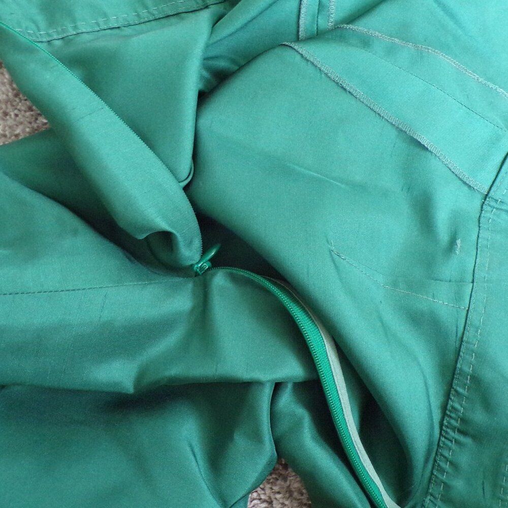 Brioni green silk wide leg pants 48 - Picture 7 of 10